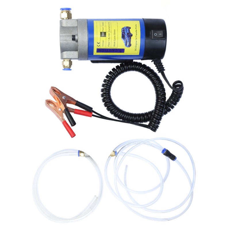Portable Oil Extractor Pump 12V 100W Copper Motor 1-4L/min Flow Electric Oil Transfer Pump Automotive Oil Change Pump with 5.9ft Extendable Power Cord for Cars Motorcycles RVs Boats Lawn Equipment - Image 2