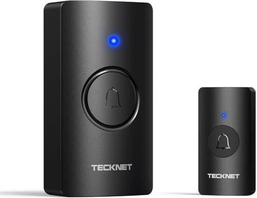 TECKNET Wireless Doorbell 1312FT IP67 Waterproof Classroom Doorbell BatteryPowered Door Bell 60 Chimes 5Level Volume 45year Battery Life Electric Doorbells No Plugin Required for Home - Image 1