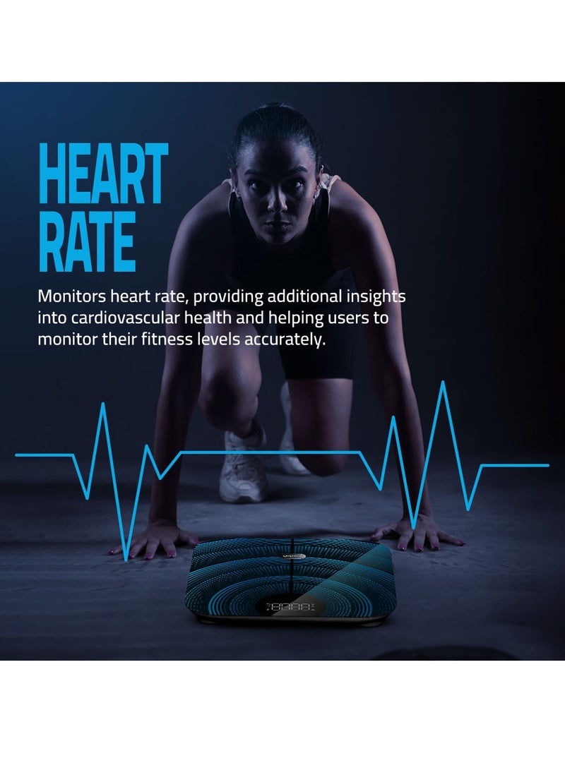 cardoo Smart Scale  18 Body Parameters, Heart Rate Monitoring, and AI-Powered Health Insights  Multi-User Management and Goal Setting  Black - Image 4