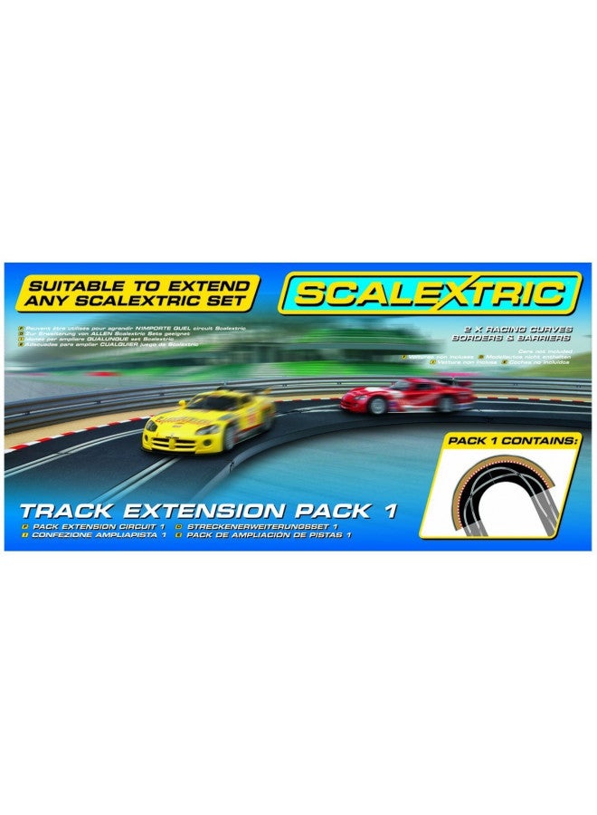 Scalextric C8510 Track Extension Pack - 2x Racing Curves Borders- Barriers, Large, Multi-colored - Image 1