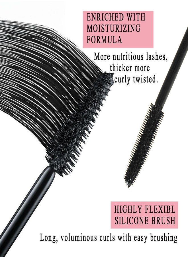 LZYLLS Black Telescopic Mascara Set,3PCS Black Mascara Volume and Length for Eye Makeup,Waterproofing No Clumping,No Smudging Curly Lash Cream with Eyelash Curler(A) - Image 3