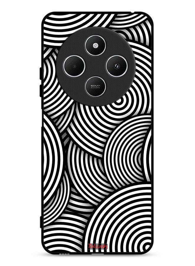 Tolwak Xiaomi Redmi 14R 5G Protective Case Cover Circles Illusion Pattern - Image 1