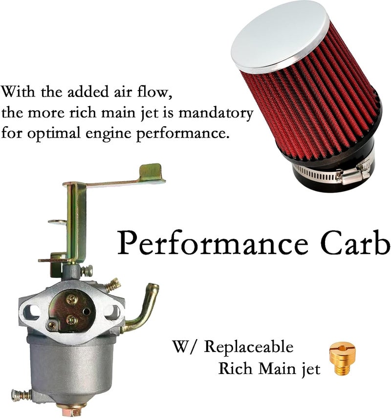 JMCHstore Performance Carburetor Carb Air Filter Adapter Kit for Mini Bikes and Go Karts - Image 4