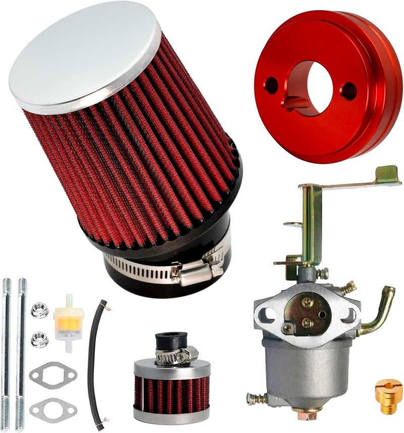 JMCHstore Performance Carburetor Carb Air Filter Adapter Kit for Mini Bikes and Go Karts - Image 1