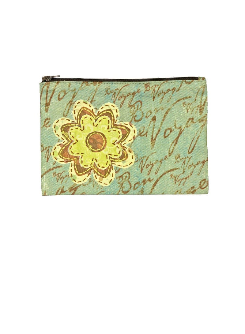 Handmade Collection Flower Zipper Pouch Embroidery Kit 7in x 5in  - Image 3