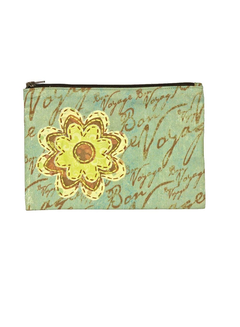 Handmade Collection Flower Zipper Pouch Embroidery Kit 7in x 5in  - Image 2