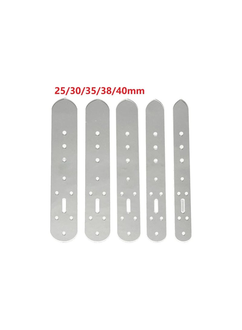 GGOOT 5Pcs Belt Holes Template Template Leather Carft Belt Punching Template DIY Set, 25/30/35/38/40mm  - Image 5