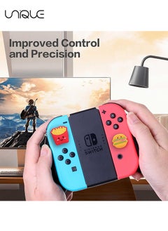 Unique 4PCS - Burger and French Fries Styling - Silicone Joycon Thumb Grip Caps, Soft Joystick Cover Caps Compatible with Nintendo Switch/OLED/Switch Lite, for Boys Girls Kids Teens  - Image 4