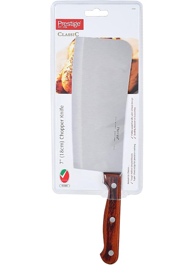 Prestige Chopper Knife 15X9 Cm Silver/Brown 18cm - Image 1