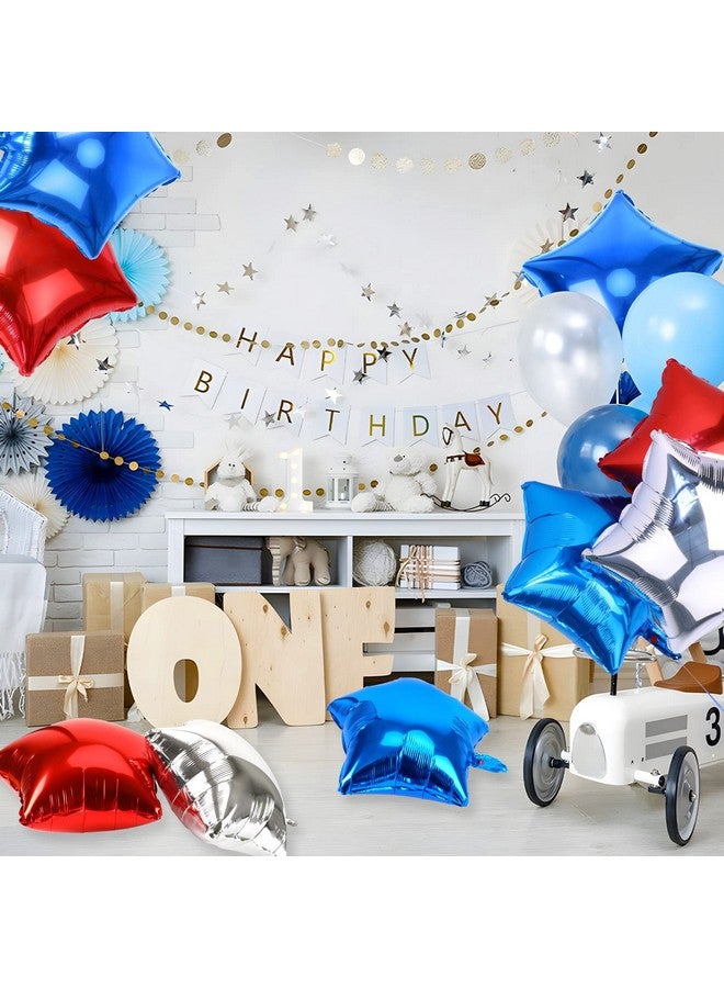 FEBSNOW Blue Red White Star Foil Balloons Decorations, FEBSNOW 30Pcs 18 inch 4th of July Balloons for Independence Day Patriotic Party Memorial Day Birthday Decorations Supplier  - Image 4