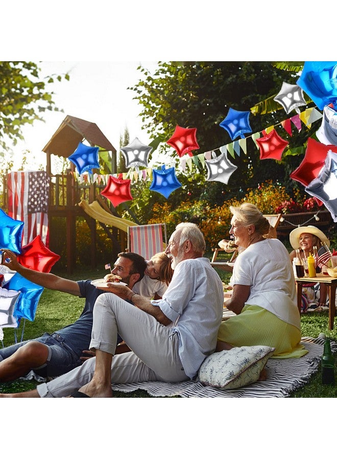 FEBSNOW Blue Red White Star Foil Balloons Decorations, FEBSNOW 30Pcs 18 inch 4th of July Balloons for Independence Day Patriotic Party Memorial Day Birthday Decorations Supplier  - Image 5