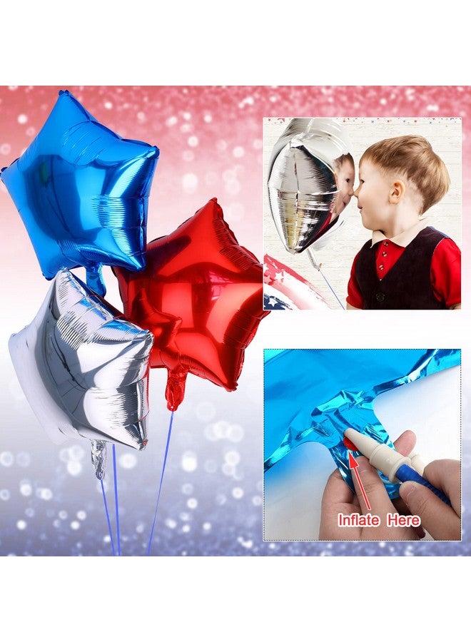 FEBSNOW Blue Red White Star Foil Balloons Decorations, FEBSNOW 30Pcs 18 inch 4th of July Balloons for Independence Day Patriotic Party Memorial Day Birthday Decorations Supplier  - Image 3