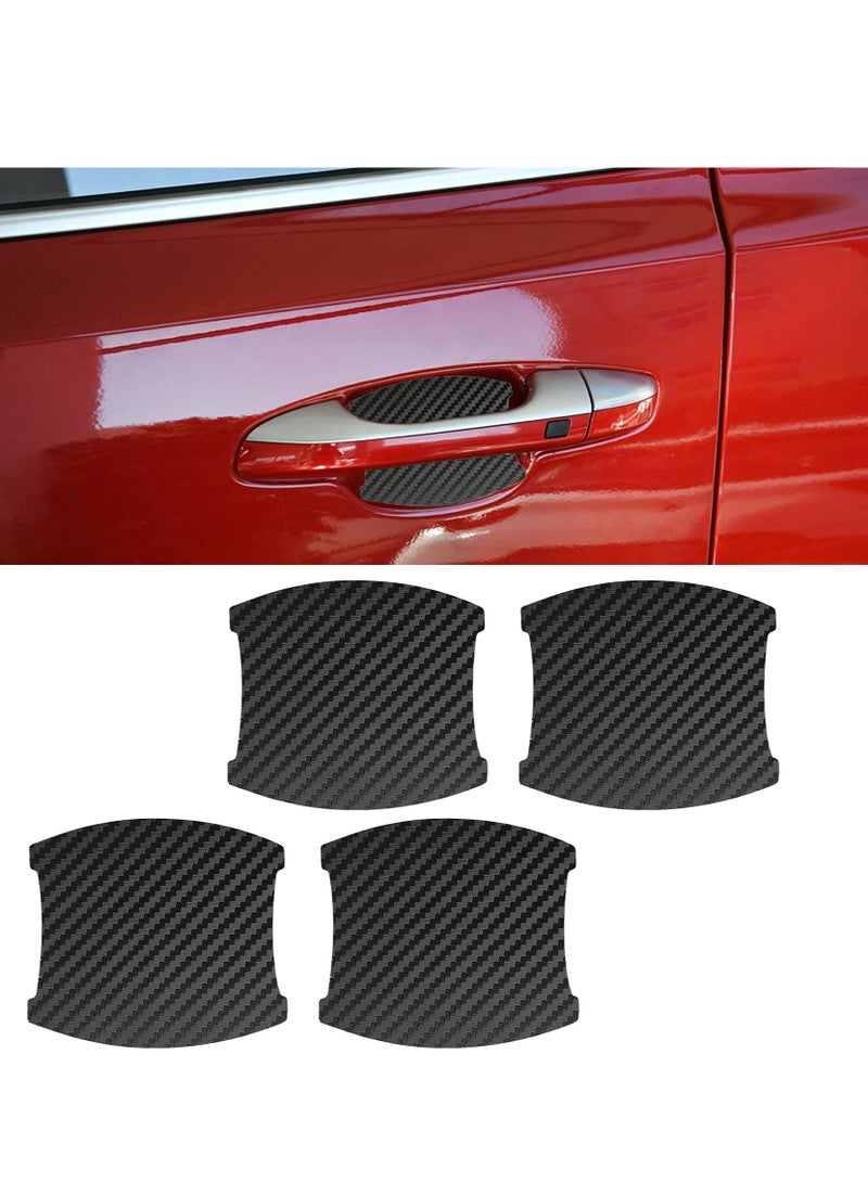 KASTWAVE Door Handle Cup Protection Sticker, Magnetic Carbon Fiber Door Bowl Protector Door Cup Anti-Scratch Protection Cover Sticker Scratch Protection TPU Universal for Cars, Suvs, Trucks, Etc. (4 Pieces) - Image 1