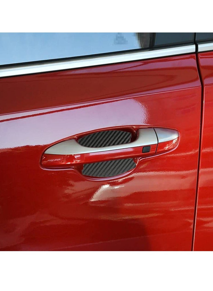 KASTWAVE Door Handle Cup Protection Sticker, Magnetic Carbon Fiber Door Bowl Protector Door Cup Anti-Scratch Protection Cover Sticker Scratch Protection TPU Universal for Cars, Suvs, Trucks, Etc. (4 Pieces) - Image 2