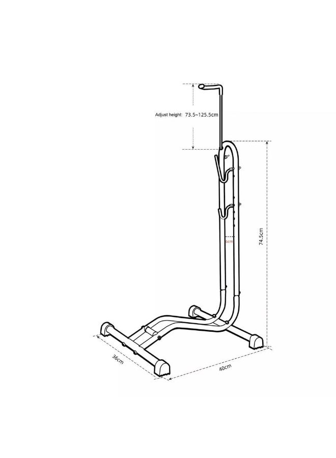 Home Indoor/Outdoor Garage Steel Bicycle Storage Rack - 4-Position Adjustable Ground Bike Stand with Sponge Protection - Image 5