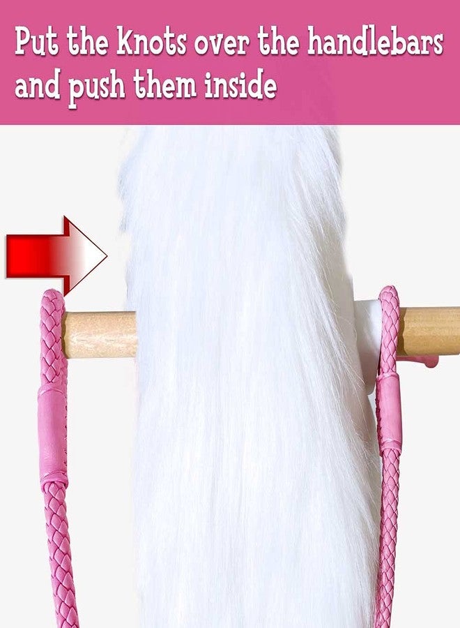 PonyCycle Ride on Horse Unicorn Riding Unicorn Pony Pink Reins Size 3 & 4 for Model U/E, Size 3 for Model X - Image 4