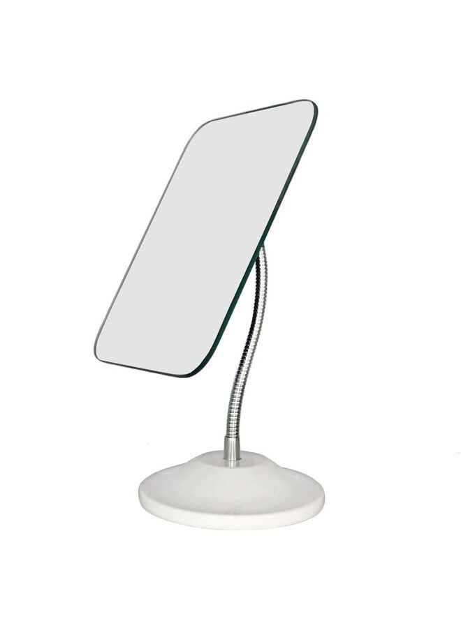 Adjustable Flexible Gooseneck Makeup Mirror,Rotation Folding Portable Desk Vanity Mirror with Stand Shower Shaving Cosmetic Mirror Square(Small) - Image 1