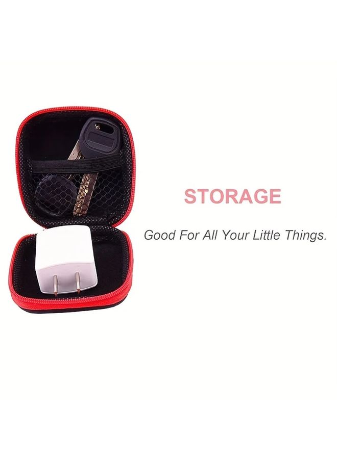 Sky Blue Portable Heavy Duty Earphone Case With Zipper For Earbuds Tech Organizer - Image 4