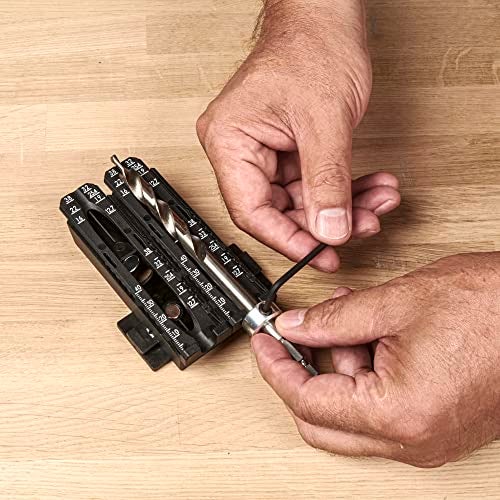 Trend 3 in 1 Pocket Hole Jig Kit with Pocket Hole Jig, HSS Drill Bit & Depth Setting Collar, Square Drive Bit, 50 Screws & Kit Storage Case, PH/JIG/BK - Image 5