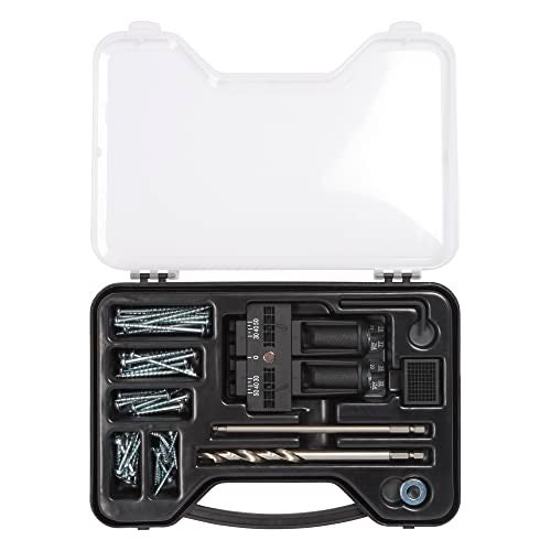 Trend 3 in 1 Pocket Hole Jig Kit with Pocket Hole Jig, HSS Drill Bit & Depth Setting Collar, Square Drive Bit, 50 Screws & Kit Storage Case, PH/JIG/BK - Image 3