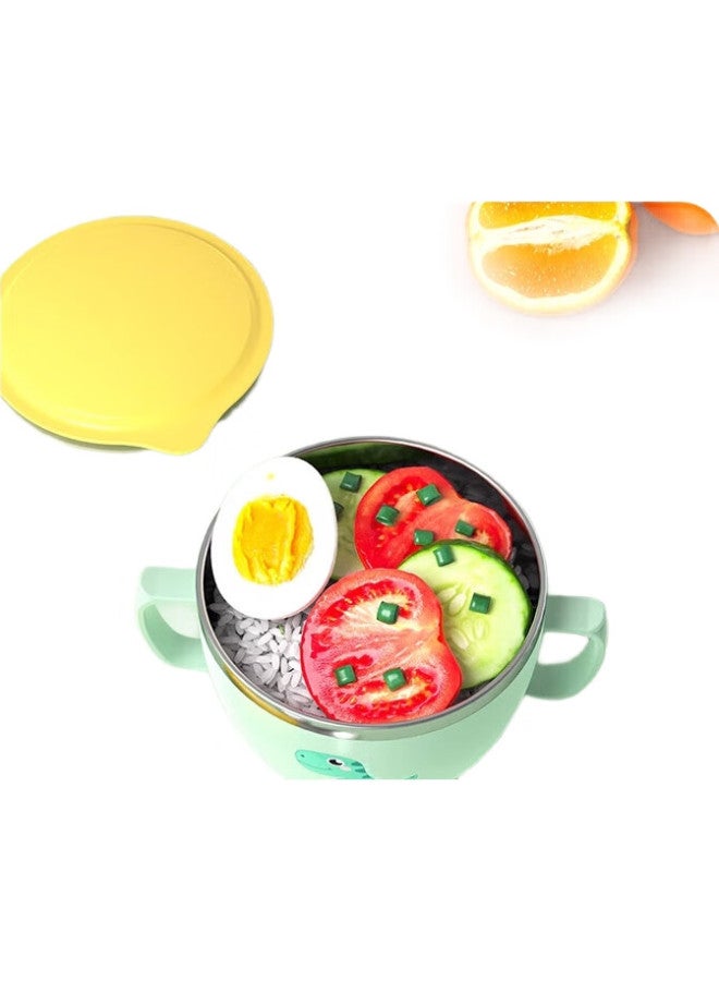 Dipple Dipuer 316 Stainless Steel Soup Bowl, Children'S Rice Bowl, Student Lunch Box, Elementary School-Specific Soup Bowl, Dinosaur Bowl, 650Ml - Image 2