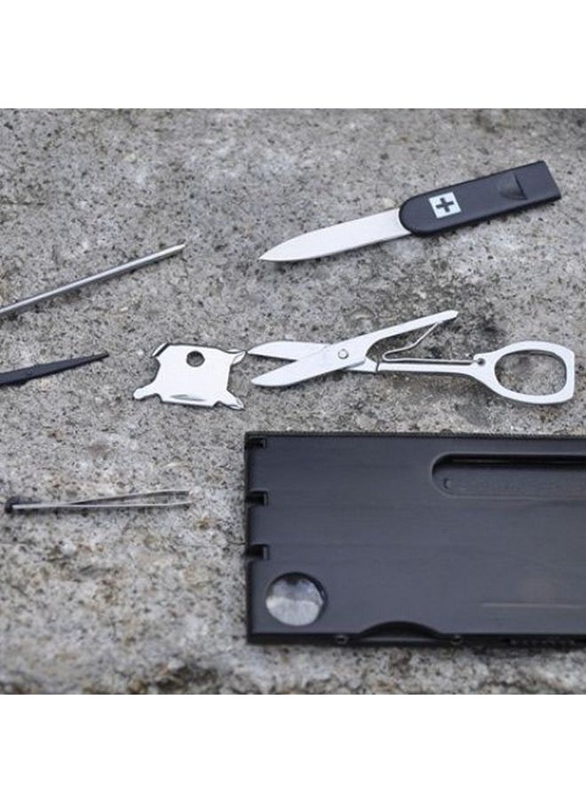 Beauenty Multifunctional Combination Knife Card with Survival Tool, Portable Outdoor Camping Tool Card with LED Light, Mini Ultra-thin Multifunctional Gadget  - Image 5