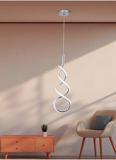 Best Power Modern Pendant Ceiling Light 6001-1-CH – 24W LED Hanging Lamp with 3 Lighting Levels, Adjustable Height (Up to 130cm) – Elegant Indoor Lighting  - Image 1