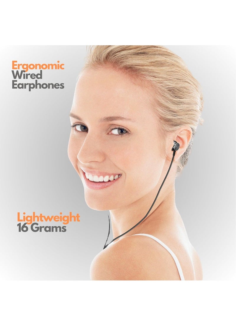 OREKO Type-C Earphones Wired in Ear Earbud Headphones with 12mm Bass Driver Noise Isolating Ear Buds Jack Tangle-Free Cord  - Image 3