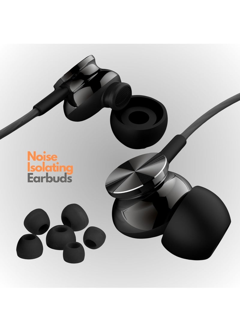 OREKO Type-C Earphones Wired in Ear Earbud Headphones with 12mm Bass Driver Noise Isolating Ear Buds Jack Tangle-Free Cord  - Image 5