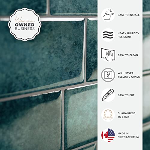 SMART TILES Peel and Stick Backsplash - 5 Sheets of 11.56" x 8.38" - 3D Adhesive Peel and Stick Tile Backsplash for Kitchen, Bathroom, Wall Tile - Image 5