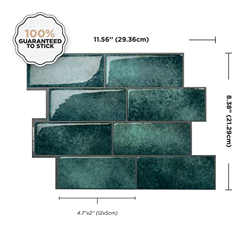 SMART TILES Peel and Stick Backsplash - 5 Sheets of 11.56" x 8.38" - 3D Adhesive Peel and Stick Tile Backsplash for Kitchen, Bathroom, Wall Tile - Image 4