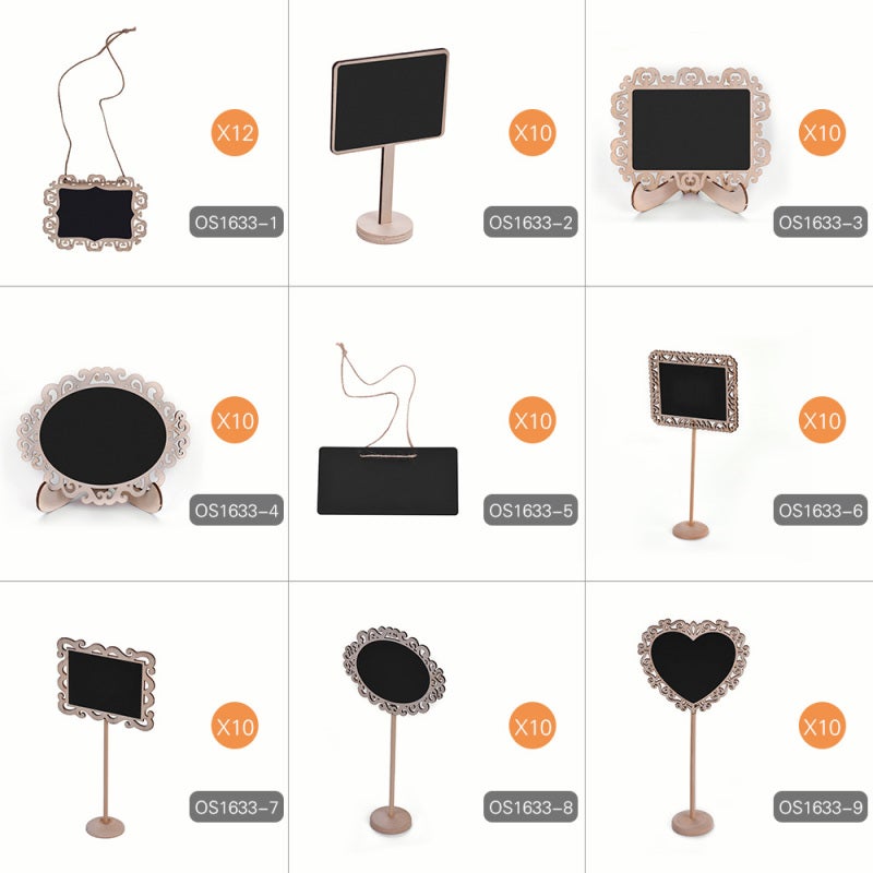 Mini Chalkboards: Tan Hollow Oval Cute Design - Easy To Write And Wipe Off With Wet Cloth Versatile Signs For Kitchen Home Organization Party Wedding Festive Events - Image 3
