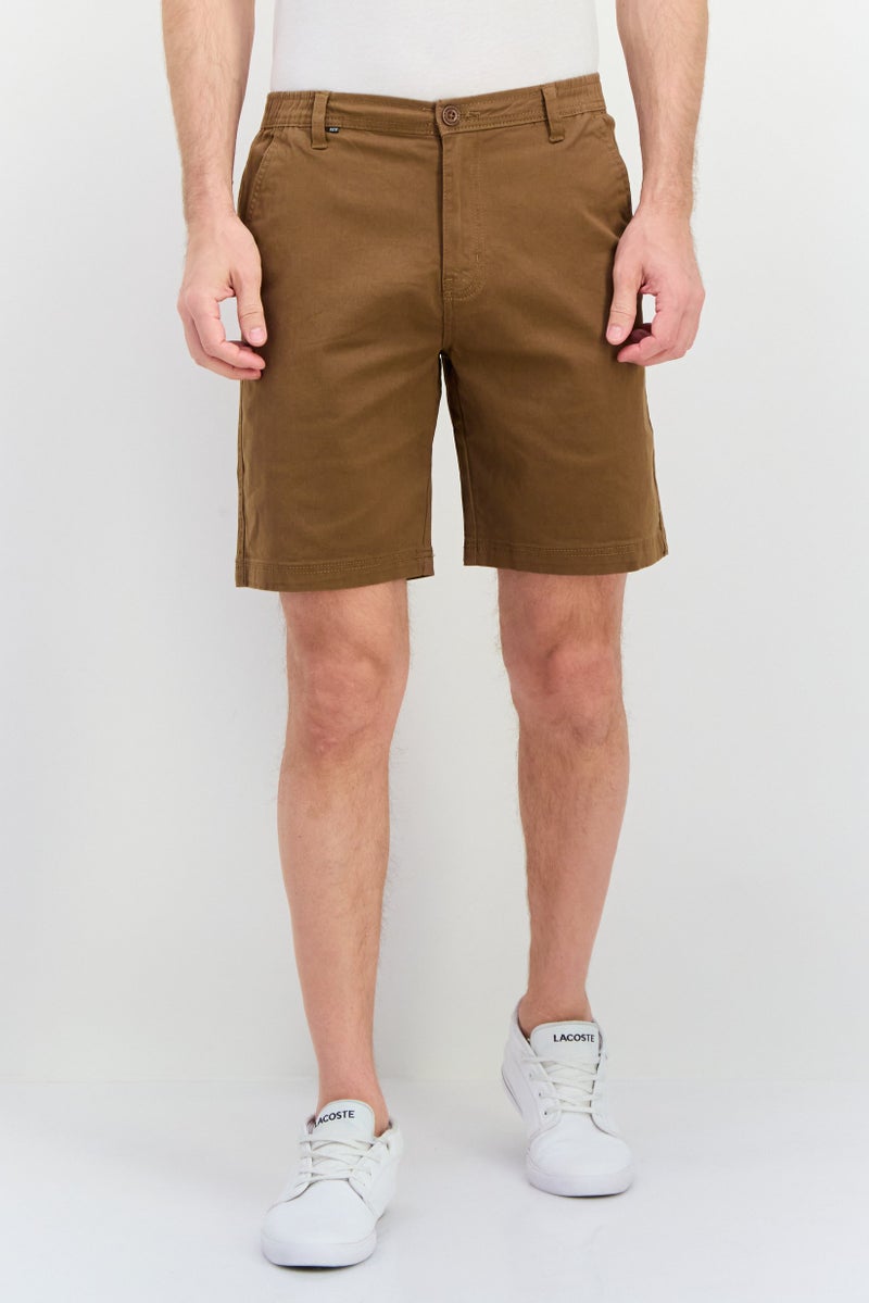 Bewley & Ritch Men Plain Basic Shorts, Brown  - Image 1