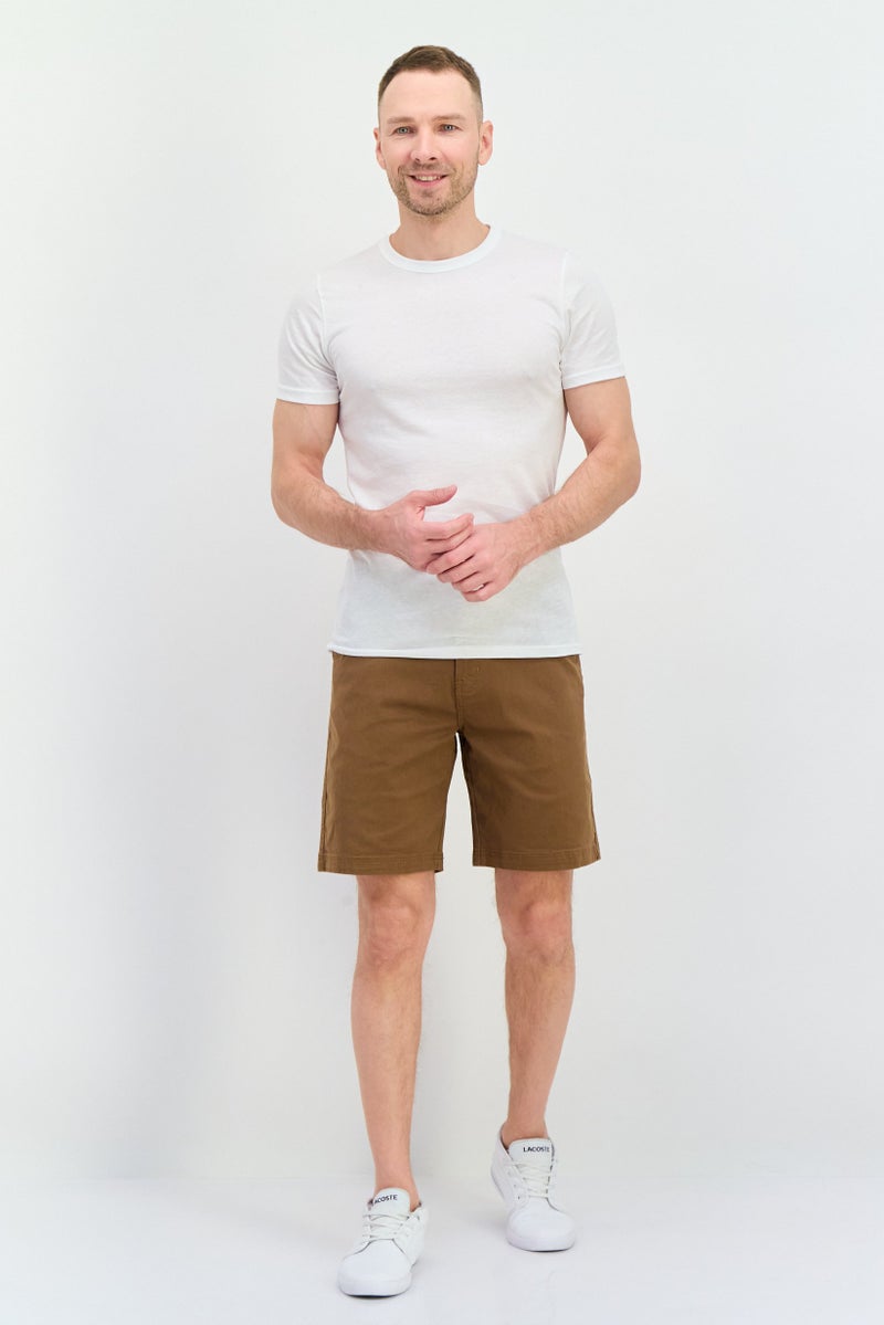Bewley & Ritch Men Plain Basic Shorts, Brown  - Image 4