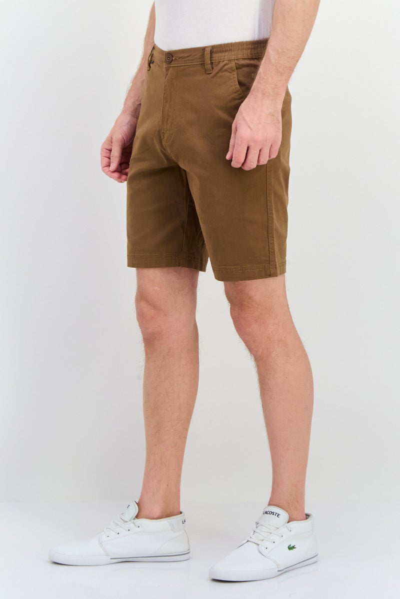 Bewley & Ritch Men Plain Basic Shorts, Brown  - Image 2