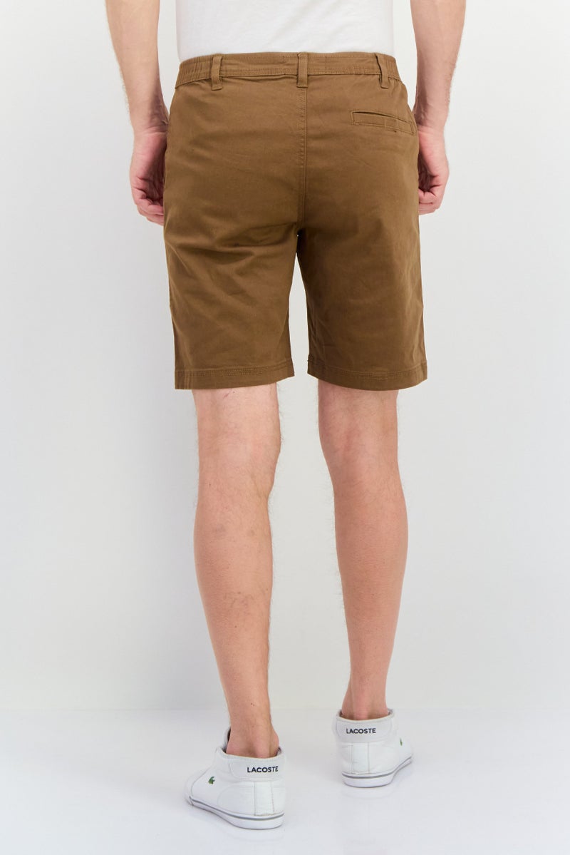 Bewley & Ritch Men Plain Basic Shorts, Brown  - Image 3
