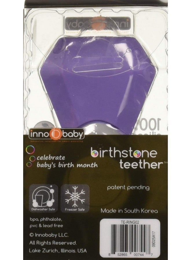 Innobaby Teethin' Smart Birthstone Ring Teether February (Amethyst) - Image 4