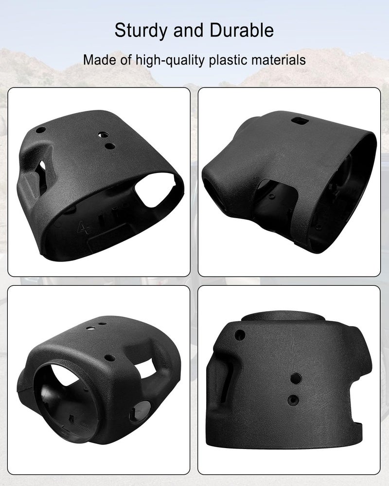 HUQUZN Upper & Lower Steering Column Cover Shroud Fit for Chevy Tahoe Silverado Avalanche GMC Yukon Sierra Cadillac with Automatic Transmission 2000-2002 Replace 26078127 26072993 26061834 26061832 - Image 2