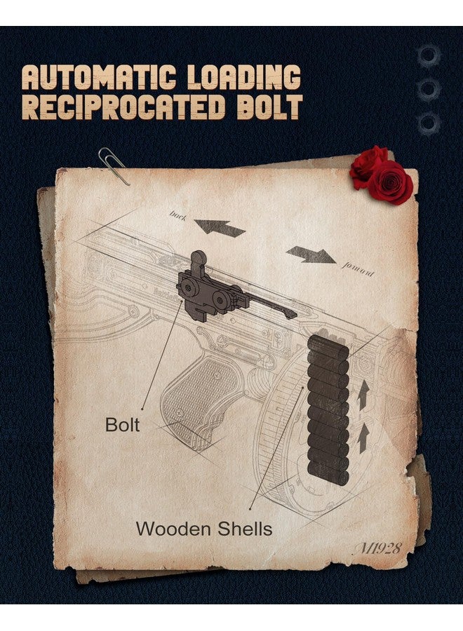 ROKR 3D Wooden Puzzles For Adults-Rubber Band Toy Tommy Gun-Model Kits To Build For Adults-Wood Puzzles Adult-Hobbies For Men-Gift Idea For Christmas - Image 3