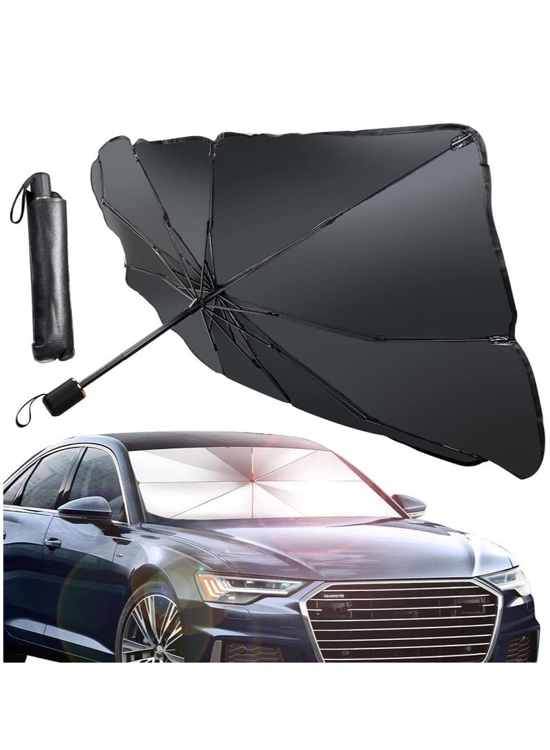Car Sun Shade Windshield Umbrella,Front Windshield Reflective Sunshade,Car Sunshades for UV Ray Block & Sun Heat Protection,Keep Your Vehicle Cool(55.2x31.5inch) - Image 1