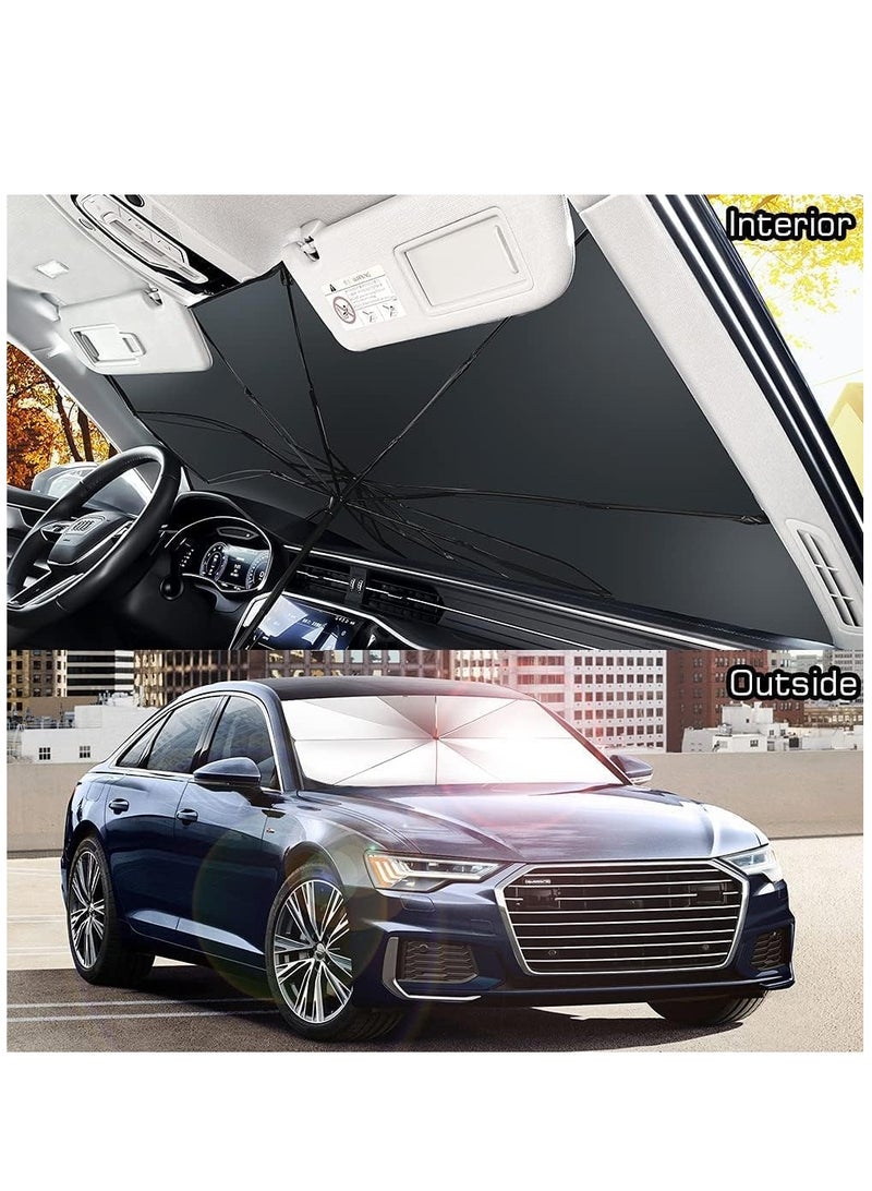 Car Sun Shade Windshield Umbrella,Front Windshield Reflective Sunshade,Car Sunshades for UV Ray Block & Sun Heat Protection,Keep Your Vehicle Cool(55.2x31.5inch) - Image 4