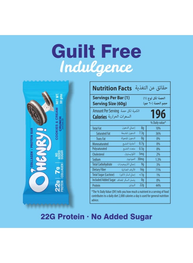 O'HENRY NUTRITION Collagen+Protein Bar - Cookies & Cream Crunch - Image 5