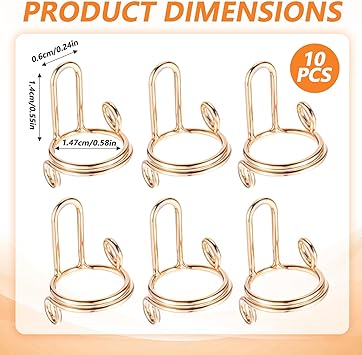 oruola أورولا 10 قطع خواتم أظافر معدنية قابلة للتعديل خواتم أظافر مزيفة قابلة لإعادة الاستخدام خواتم أظافر ذهبية أدوات فن الأظافر ملحقات تزيين الأظافر للنساء والفتيات بدون حاجة للصمغ - Image 2