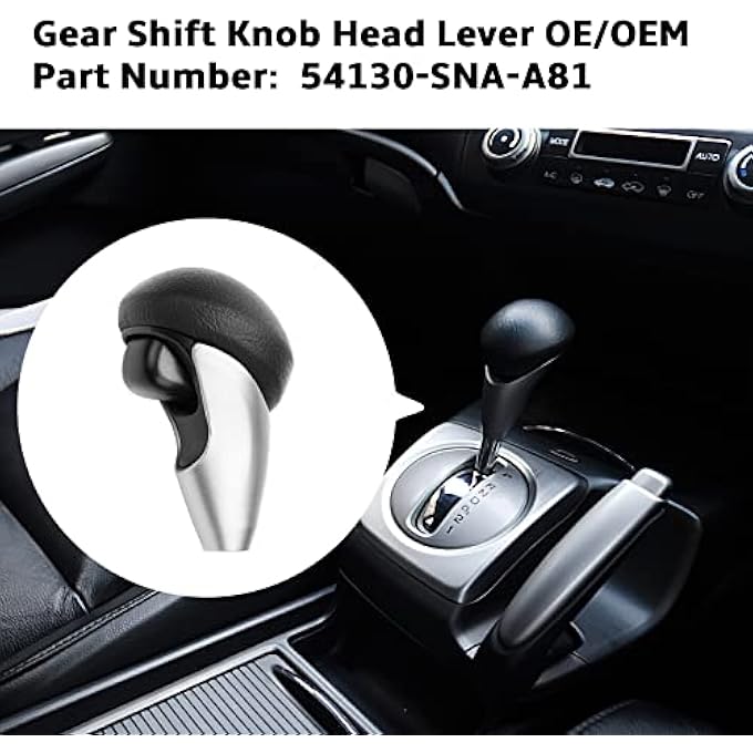 ريحني مقبض تبديل RO6G لهوندا سيفيك سيارة 54130SNAA81 يناسب مقبض ناقل الحركة 20062011 هوندا سيفيك للسيارة وذراع رأس ناقل الحركة ABS - Image 3