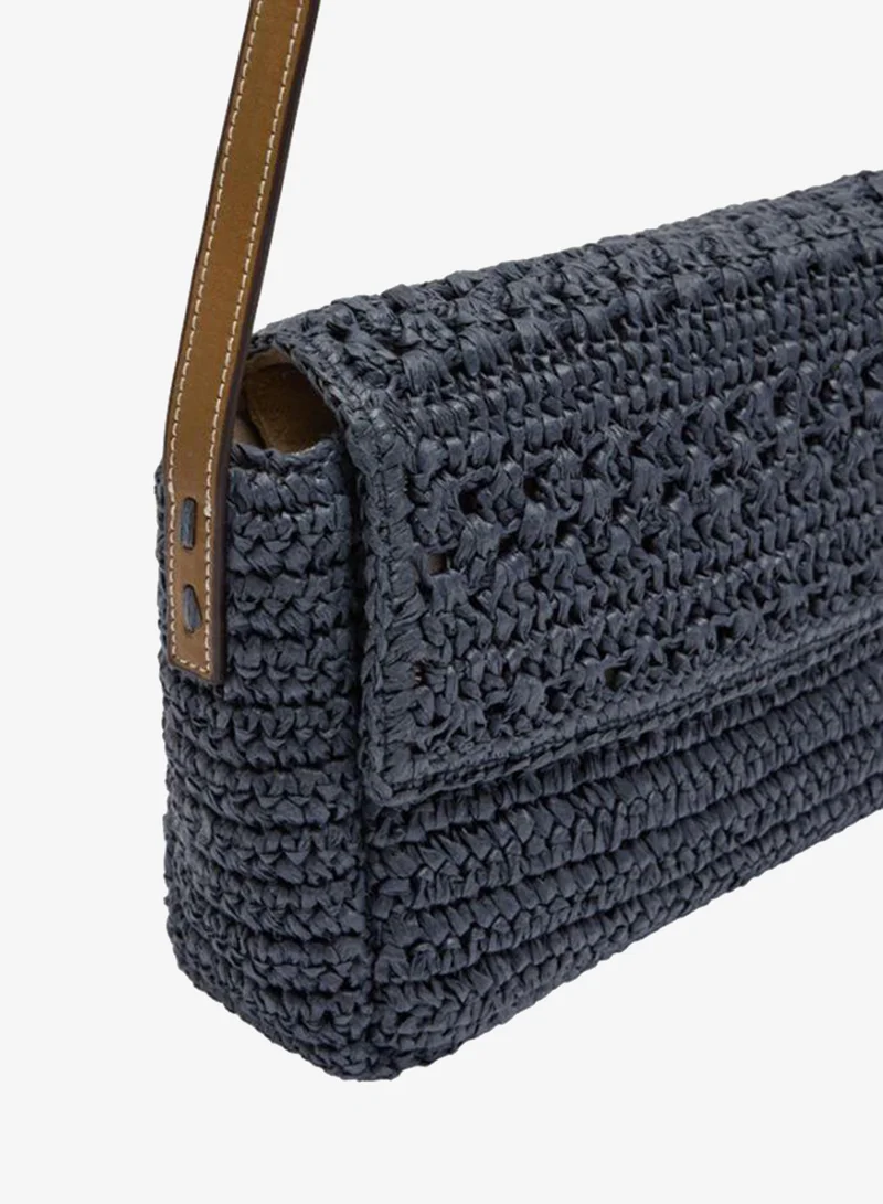 PARFOIS Crossbody Bag With Straw Effect