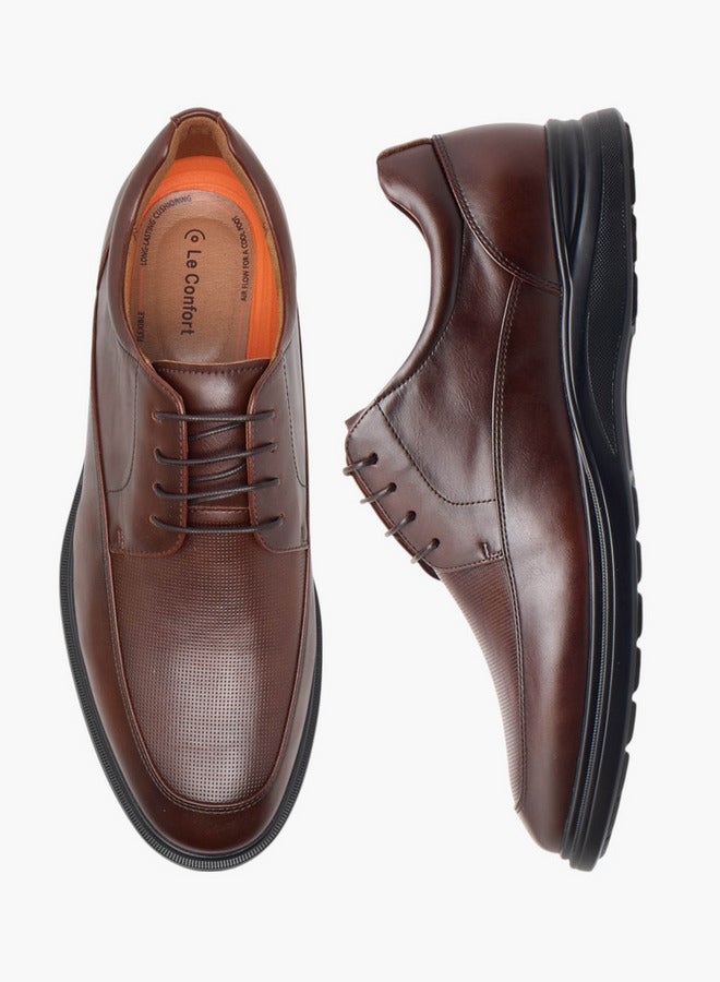 Le Confort Men's Textured Lace-Up Derby Shoes  - Image 1