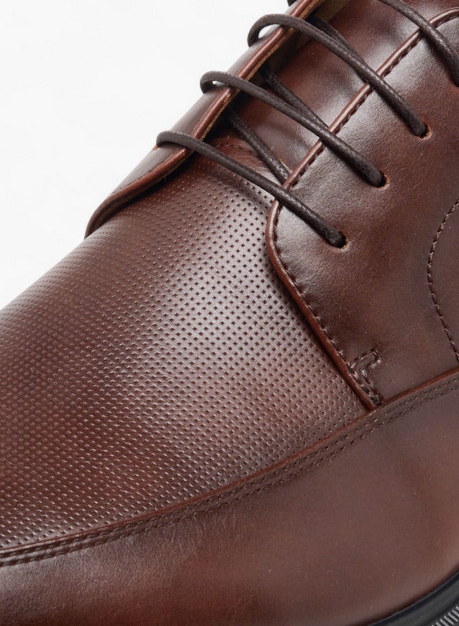Le Confort Men's Textured Lace-Up Derby Shoes  - Image 4