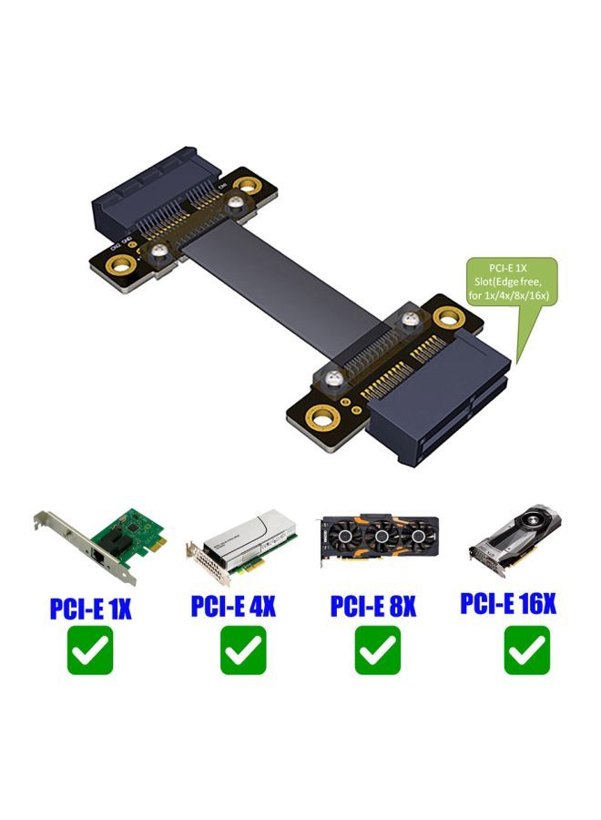 NIBEMINENT Female To PCI-E Extension Cable Black - Image 4