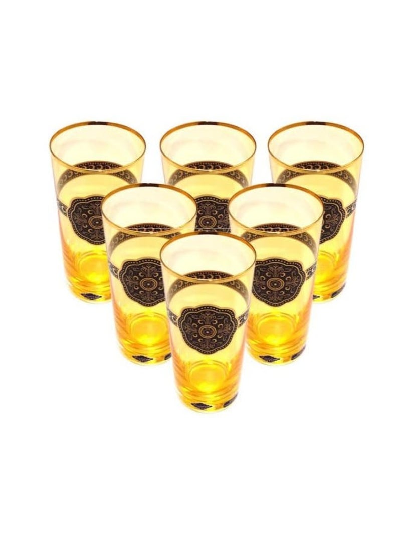 LTR 25089-300-50933 Tumbler 6-Pieces Set  300 Ml Capacity  Gold Brown Drinkware Water Juice Glass Guest Glasses Perfect For Gifting For Birthday Party And Housewarming  - Image 3