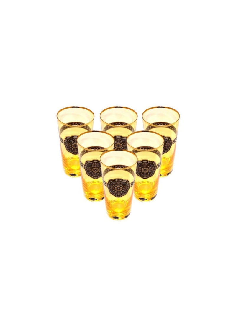 LTR 25089-300-50933 Tumbler 6-Pieces Set  300 Ml Capacity  Gold Brown Drinkware Water Juice Glass Guest Glasses Perfect For Gifting For Birthday Party And Housewarming  - Image 2